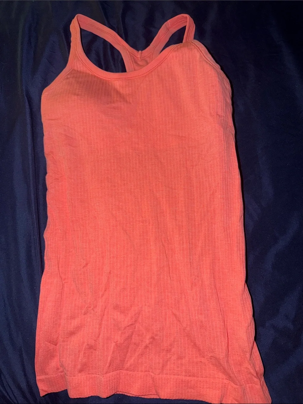 lululemon athletica Coral Ribbed Racerback  ebb to streetTank